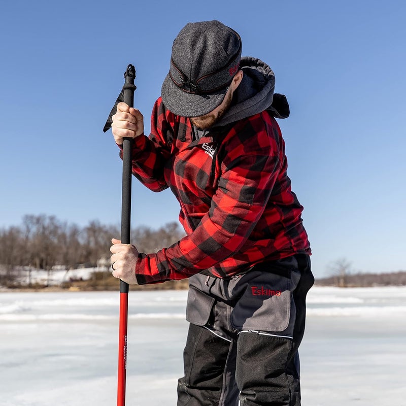 Eskimo CH11 59.5-inch Multi-Faceted, Triple-Action Chipper Head Design Ice Chisel,Red - Image 3